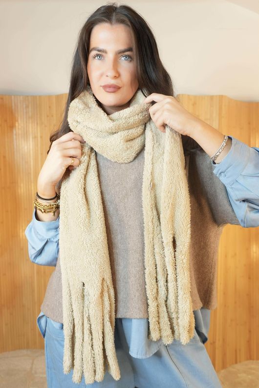 Teddy Slims Fleece Scarf Stone /42 **